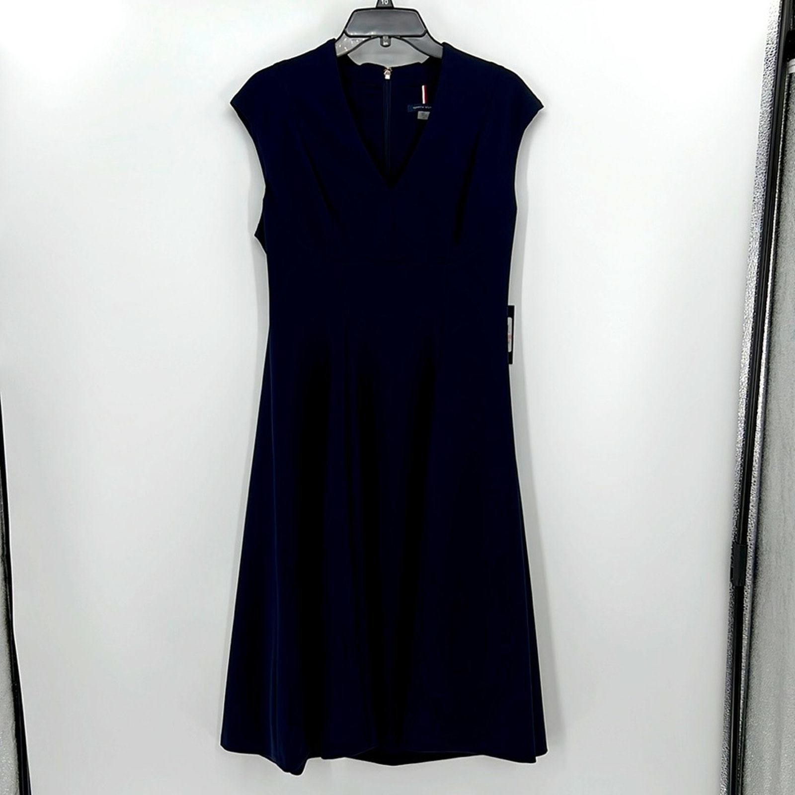 Tommy Hilfiger Scuba Fit Flare Dress - Sky Captain - 10 - New With Tags
